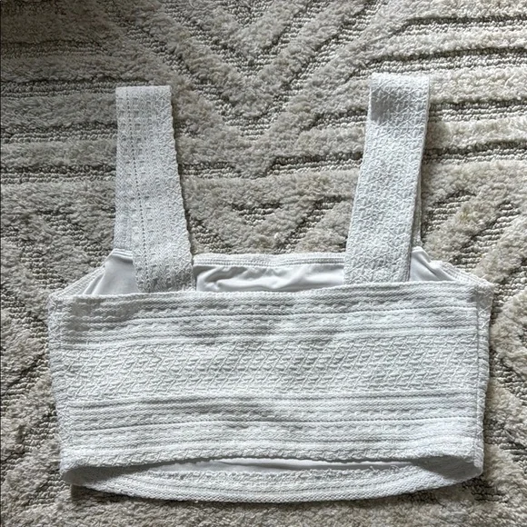 Dynamite White Ribbed Tank Top - Picture 2 of 3